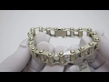 Видеообзор Серебряный браслет "Велосипедная цепь" 5100657