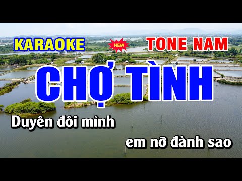 Karaoke Chợ Tình Tone Nam | Beat Chuẩn