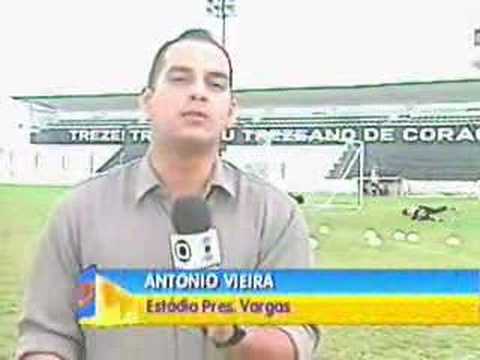 Reportagem sobre o jogo Treze 3x1 Baraunas-Serie C 2005