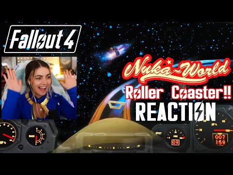 The NUKA WORLD Roller Coaster in Fallout 4 was AMAZING! | Nuka Galaxy Ride Reaction | LizXP