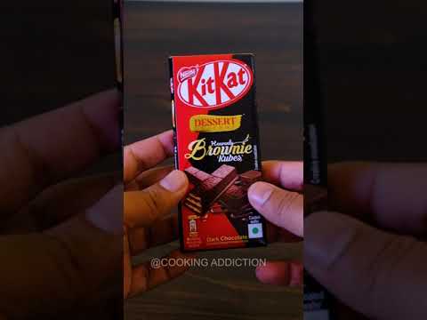 kitkat Brownie kubes unwrapping #kitkat #chocolate #food #viral #trending #shorts #yummy
