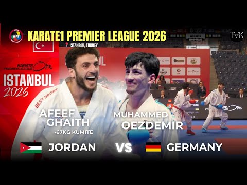 Karate1 Premier League 2026 Afeef Ghaith (JOR) vs M. Oezdemir (GER) -67kg Istanbul #wkf #karate #yt