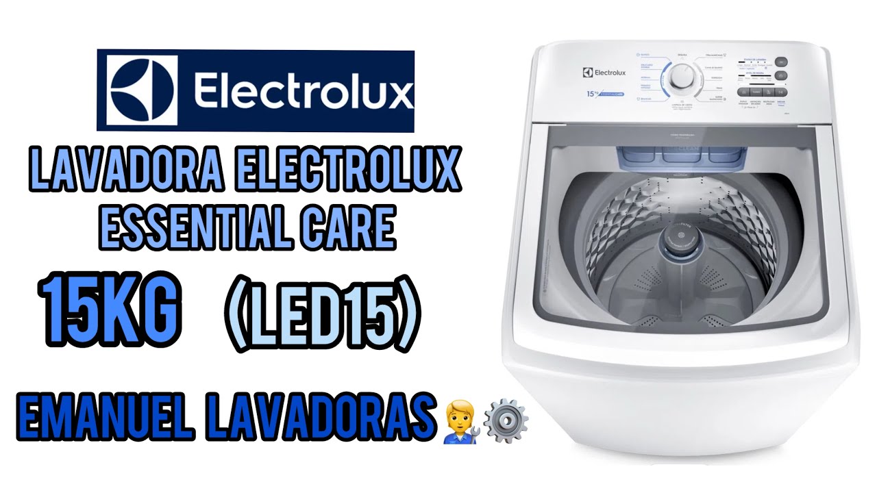 Miniatura da avaliação em vídeo de Máquina de Lavar Electrolux Essential Care LED17 17kg Inox