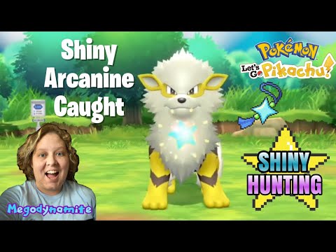 SHINY ARCANINE CAUGHT  in POKEMON LET'S GO PIKACHU