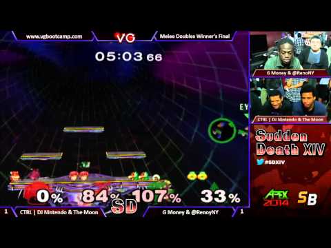 Sudden Death 14 - CTRL | DJNintendo & The Moon Vs G Money & Reno - SSBM Winners Finals - Melee