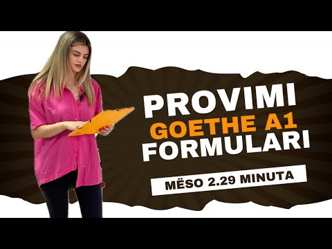 Provimi Goethe A1 || Formulari || Schreiben Teil A1 Goethe A1