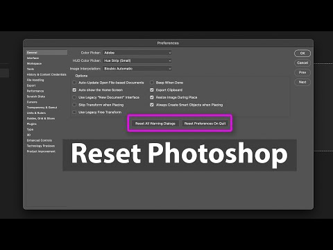 How to Reset Photoshop to Default Settings