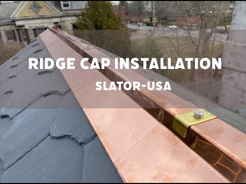 Copper ridge cap installation