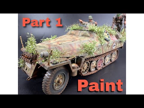 Paint German sd Kfz 251/1 Ausf D 1/35 #tamiya #halftrack