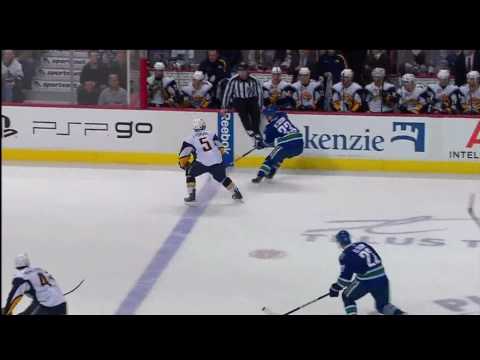 Brad Lukowich Scores vs Buffalo Sabres Jan. 25/10