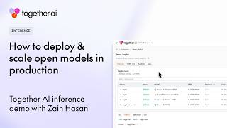 How to deploy & scale open models in production – Together AI Inference Demo