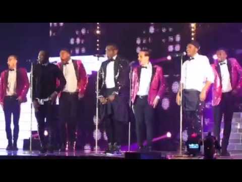 Rough Copy singing September at The X Factor Tour in Manchester