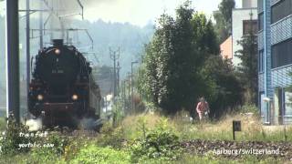 preview picture of video '[HD]German steam locomotive 01 202 in Lyss'