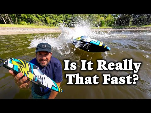 Reviewed:  DEERC Brushless Remote Control Boat, 30+ mph Racing RC Boat