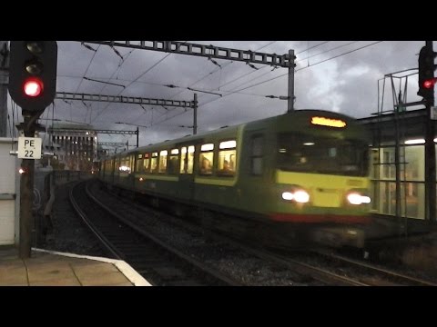 Early Morning 8300 Class Dart Train - Tara Street Station, Dublin