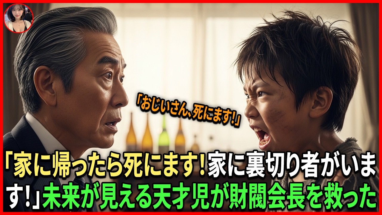 未来が見える天才児が財閥会長を見た瞬間、叫んだ。「おじいさん、家に帰ったら死んでしまいます！」#動エピソード#老後の物語 #家族の物語
