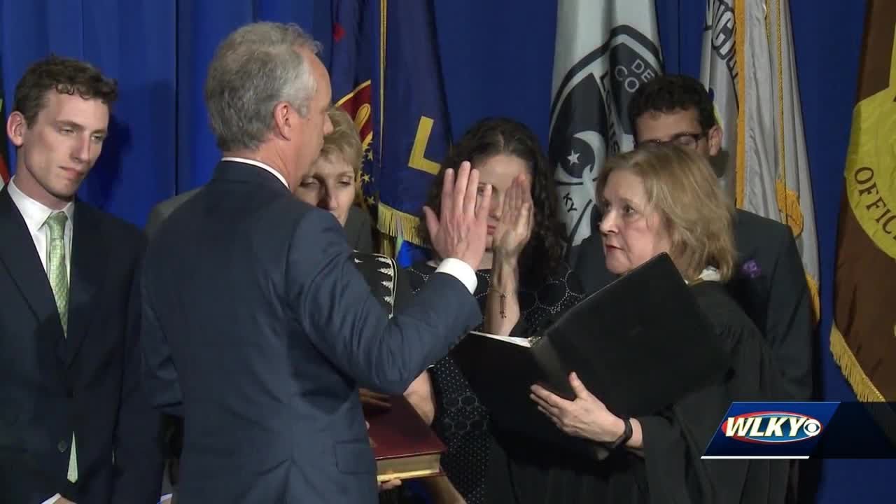 Louisville mayor sworn in for final term