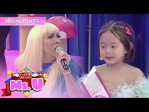 Mini Miss U Cassandra shows off her acting skills with Vice Ganda Mini Miss U