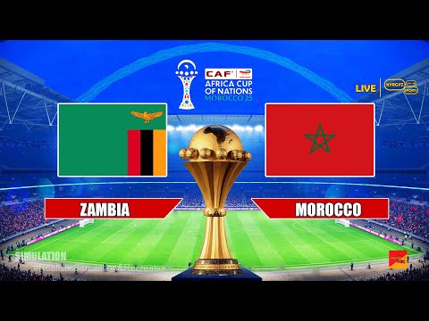 ZAMBIA vs MOROCCO | CAF African Nations Cup 25/26 | Full Match Simulation & Prediction PES