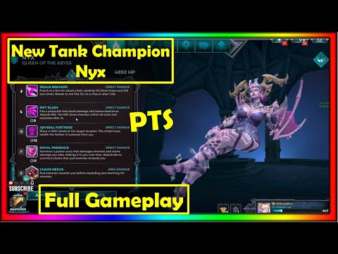 Paladins 6.1 Emergence PTS - Nyx New Tank Champion, Emote, Voice, Abilities, Gameplay