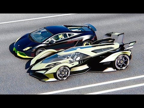 Lamborghini V12 Vision GT vs Lamborghini Gallardo LP-7777 SL Quad Turbo - Drag Race 24 KM