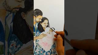 watercolour family portrait 💕#watercolor #watercolorpainting #art #portrait #artwork #watercolorart