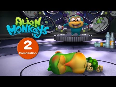 Funny Animated Cartoon - Alien Monkeys - Episodes 11-20 - Cartoons For Children