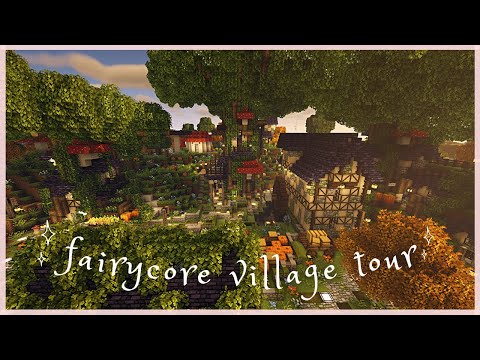 Minecraft | Fairycore 🧚 Village Tour | 🍄 ✨ Aesthetic ✨ 🍄  Fairycore Village Download