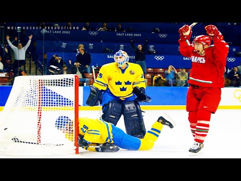 Беларусь - Швеция 4:3 ОИ 2002 Четвертьфинал | ГОЛ КОПАТЯ В ВОРОТА ТОММИ САЛО | Обзор Матча
