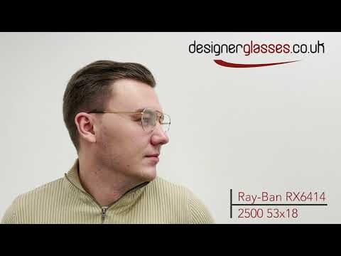 Rayban RX 6414 RX6414 glasses on a 360 turntable and model.