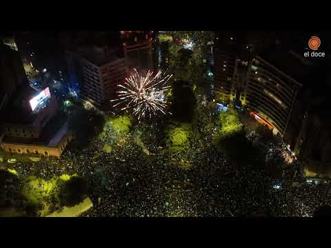 El drone de El Doce mostró un Patio Olmos COMPLETAMENTE CELESTE POR BELGRANO CAMPEÓN 💥🥹🩵