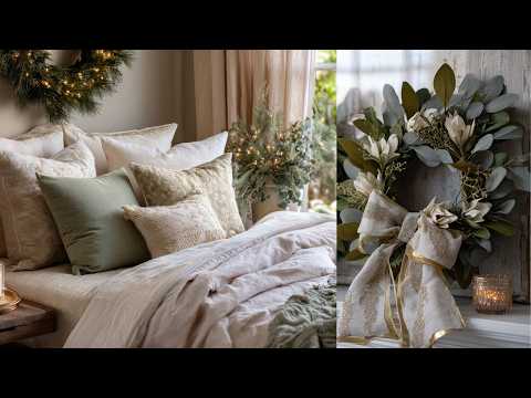 🎄Neutral Christmas Aesthetic | Elegant Farmhouse Holiday Decor in Cream, Sage & Gold