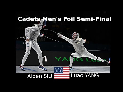 Cadets Worlds 2025 Men Foil Semi-Final SIU Aiden vs YANG Luao