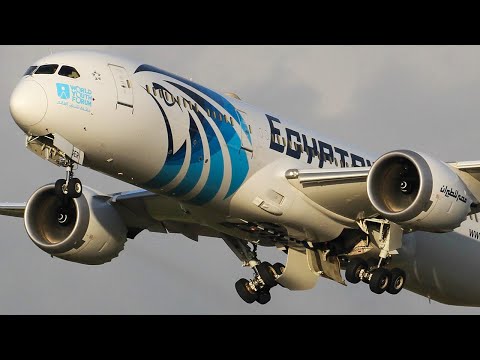 BOEING 787 DREAMLINER LANDING + DEPARTURE - 20 Minutes Heavy PLANES - A380, A330 ...(4K)