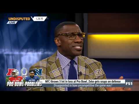 Skip Bayless react to NFC throws 3 Int in loss at Pro Bowl, Zeke gets snaps on defense   Undisputed