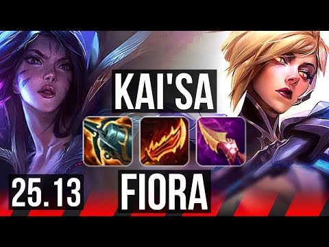 KAI'SA vs FIORA (TOP) | Quadra, 7 solo kills, 13/2/2, Dominating | EUW Master | 25.13