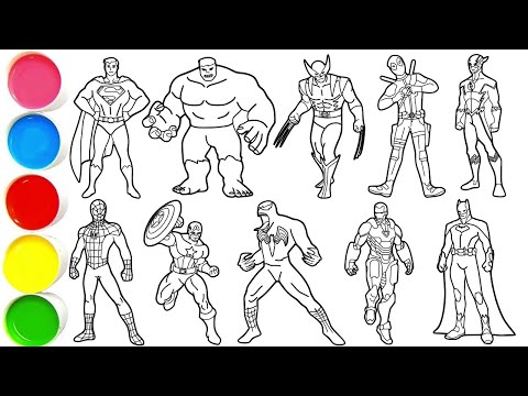 Draw Ten Legendary Superheroes in Minutes - Superman, Hulk, Wolverine, Deadpool, The Flash & others