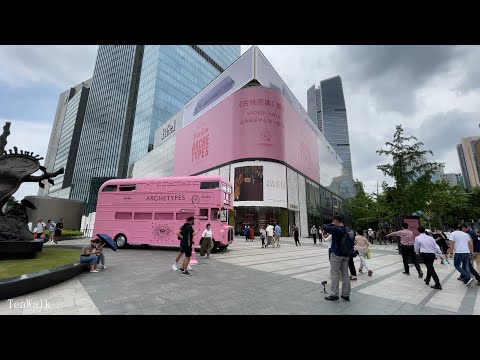 Shanghai Nanjing West Road｜Walk Shopping Centre 4K｜Réel Mall｜Jing'an Sculpture Park