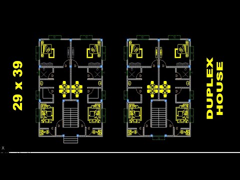 29 X 39 duplex house plan II 4 bed room house plan II 29 x 39 ghar ka naksha