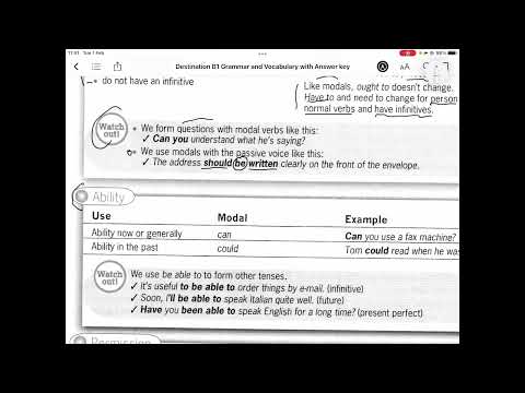 Destination B1 unit 19 Modals 1: Ability (tiem nang "con nguoi"), Permission, and Advice 'obligation