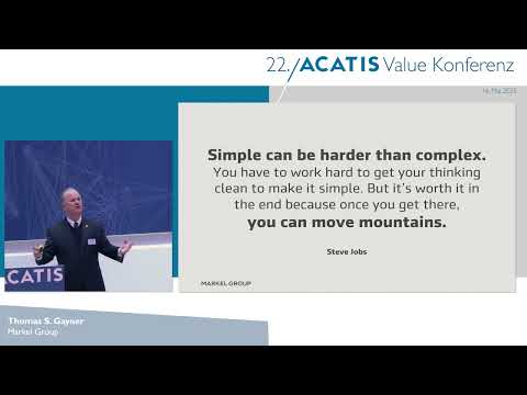ACATIS Value Conference 2025, Investing in the Markel style, Thomas S. Gayner, Markel Group