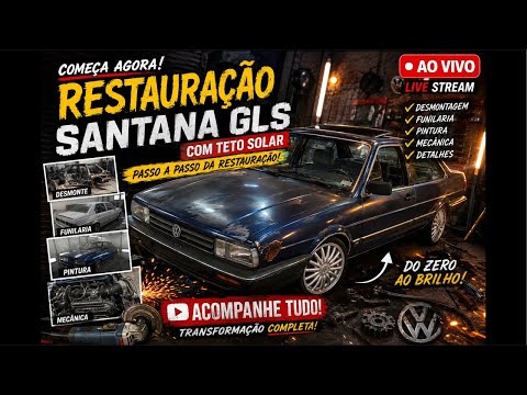 Thumbnail for 🚨 RESTAURAÇÃO COMPLETA DO SANTANA GLS! 😱 Veja Como Vamos REVIVER Esse Clássico AO VIVO! 🔥 by vw santana