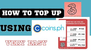 HOW TO TOP UP 3UK CREDITS (COINS.PH APP)