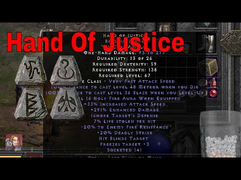 D2R Runewords - Hand Of Justice (Sur Cham Amn Lo)