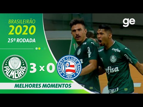PALMEIRAS 3 X 0 BAHIA | MELHORES MOMENTOS | 25ª RODADA BRASILEIRÃO 2020 | ge.globo