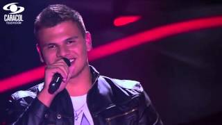 Víctor cantó &#39;La media vuelta&#39; de José A. Jiménez - LVK Colombia- Audiciones a ciegas - T1