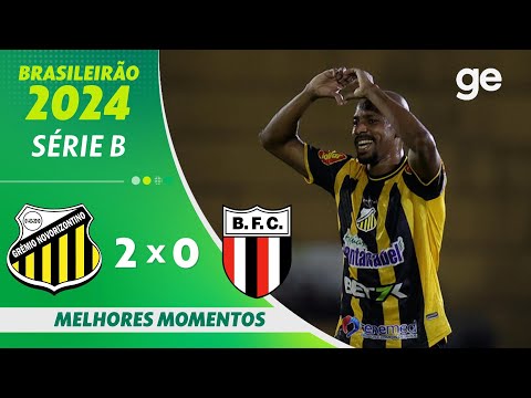 Gols e lances de Novorizontino x Botafogo-SP
