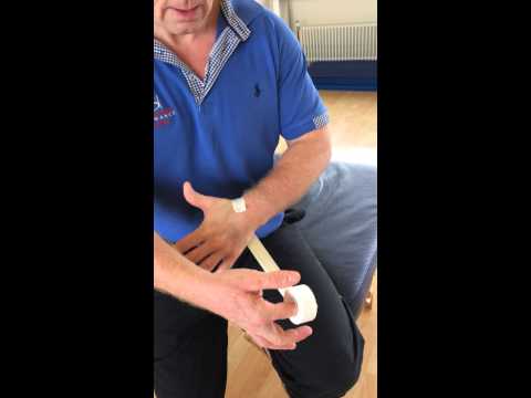 How to self tape the thumb using athletic zinc oxide tape