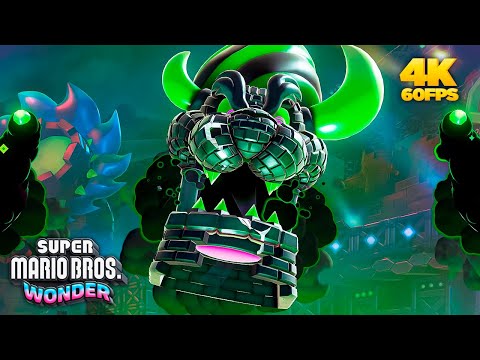 Super Mario Bros. Wonder - Final Boss & Ending + Cutscenes (4K 60FPS)