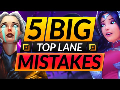 5 BIG Top Lane Mistakes Keeping You HARDSTUCK - TFBlade Tips and Tricks - LoL Guide